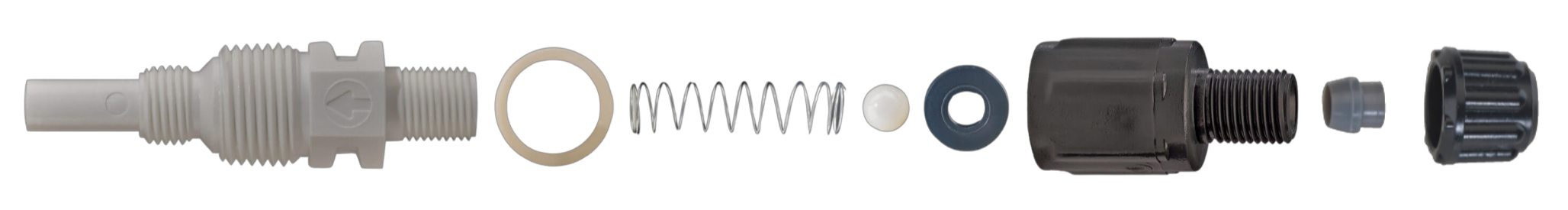 1/4″ Ball Check Valve – Stainless, Ceramic, EPDM & Santoprene®